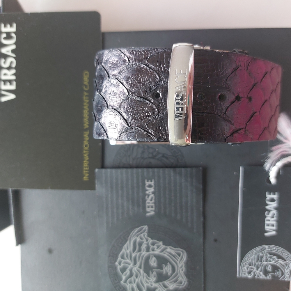 Versace Black And Silver Rectangular Watch - image 6